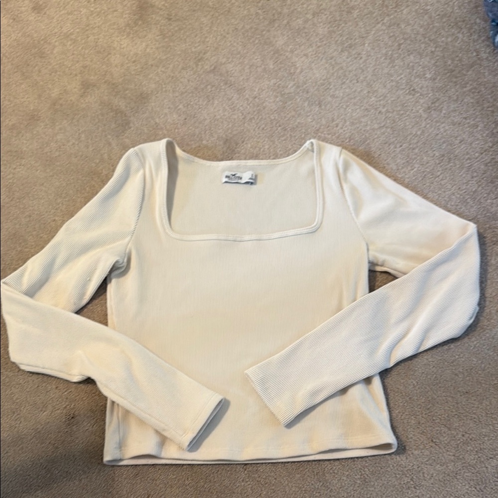 Hollister ribbed crop long sleeve